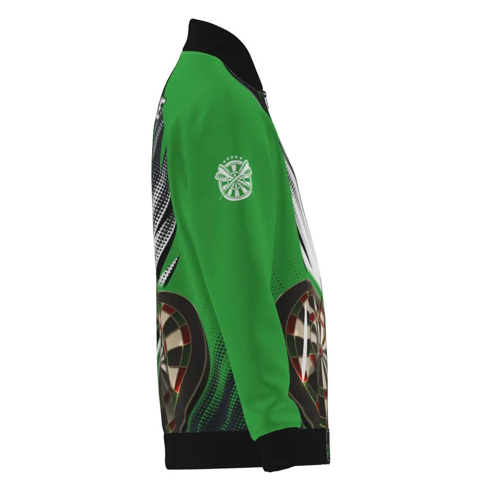 Stylish Green and Black Darts Jacket S608 – Ideal for competitions and leisure S608