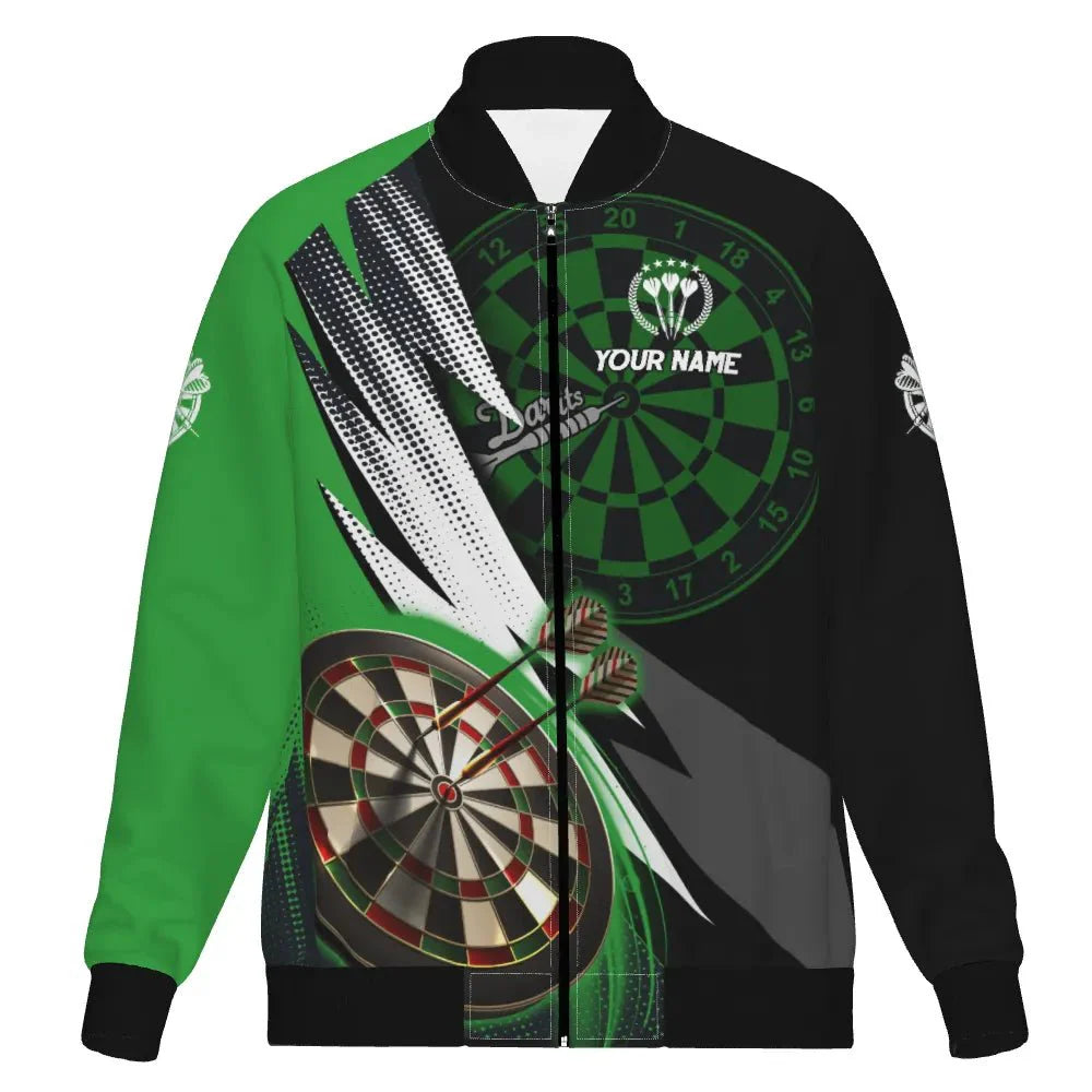 Stylish Green and Black Darts Jacket S608 – Ideal for competitions and leisure S608